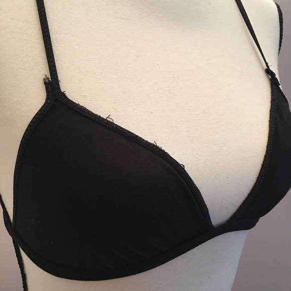 Ralph Lauren strappy cross racer back black bra - Picture 2 of 8